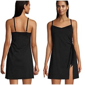 Lands end SWEETHEART swim dress black